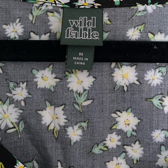 Summery Black top with Yellow and White Flowers! - Picture 3 of 3